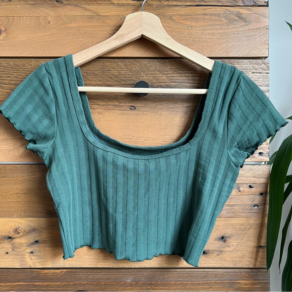Aerie Ribbed Crop Tee